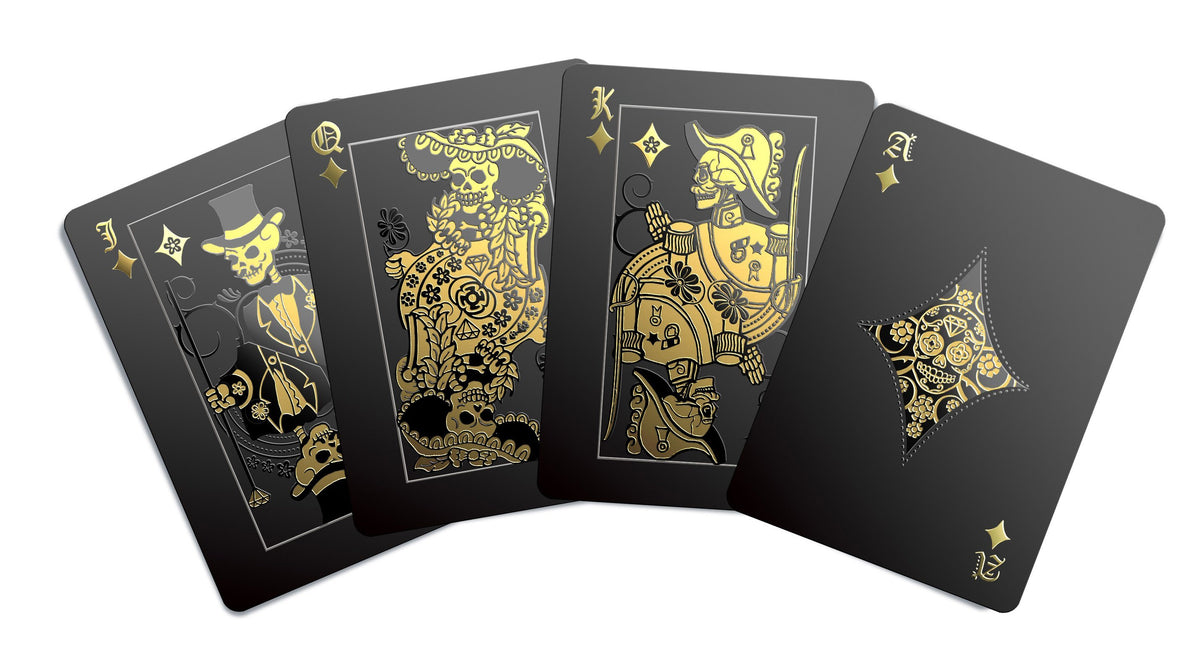 Day of The Dead Playing Cards - Gold, Silver &amp; Black Edition Gent Supply Co. 