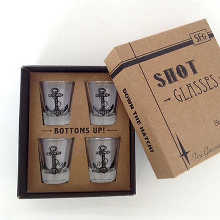 Down The Hatch Shot Glass Set Spitfire Girl 