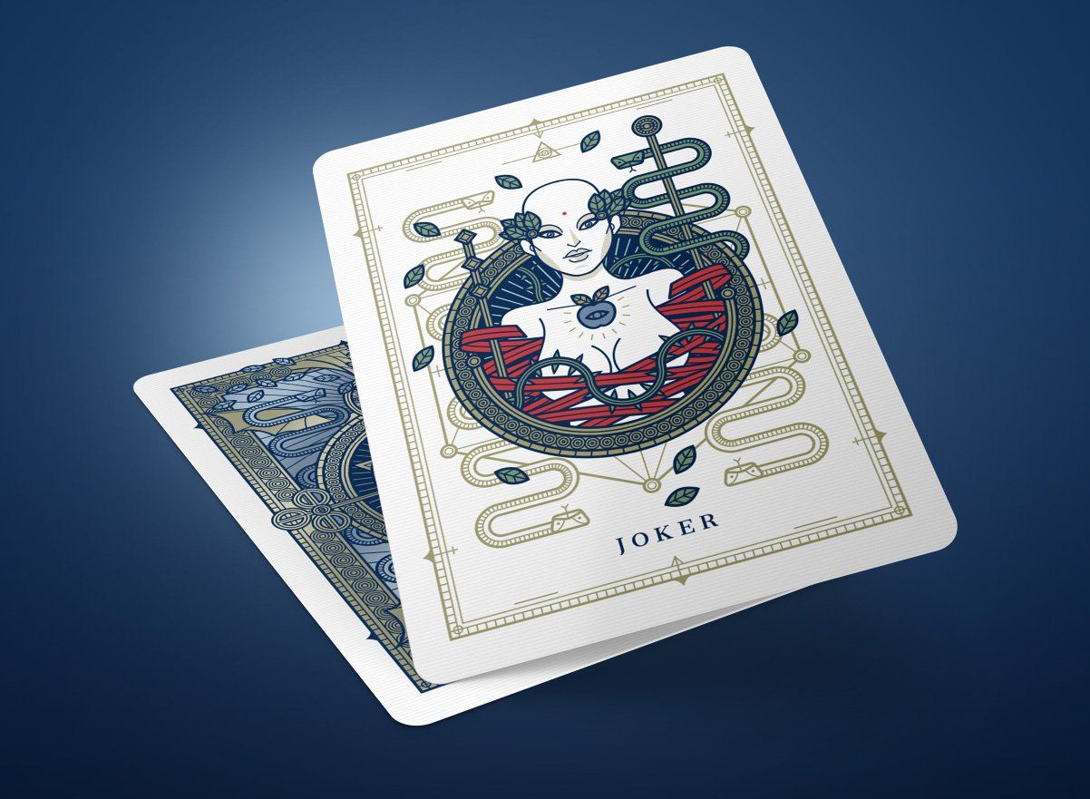 SINS Blue Mentis Playing Cards Gent Supply Co. 