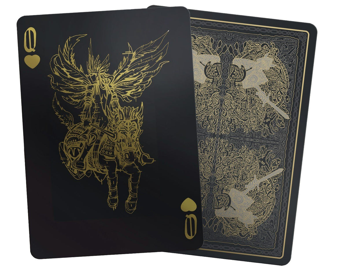 Valkyrie Playing Cards Black, Gold &amp; Silver Edition Gent Supply Co. 