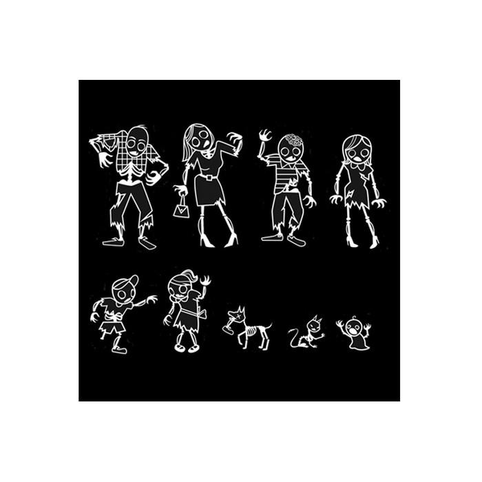 Zombie Family Vinyl Stickers Gamma Go 